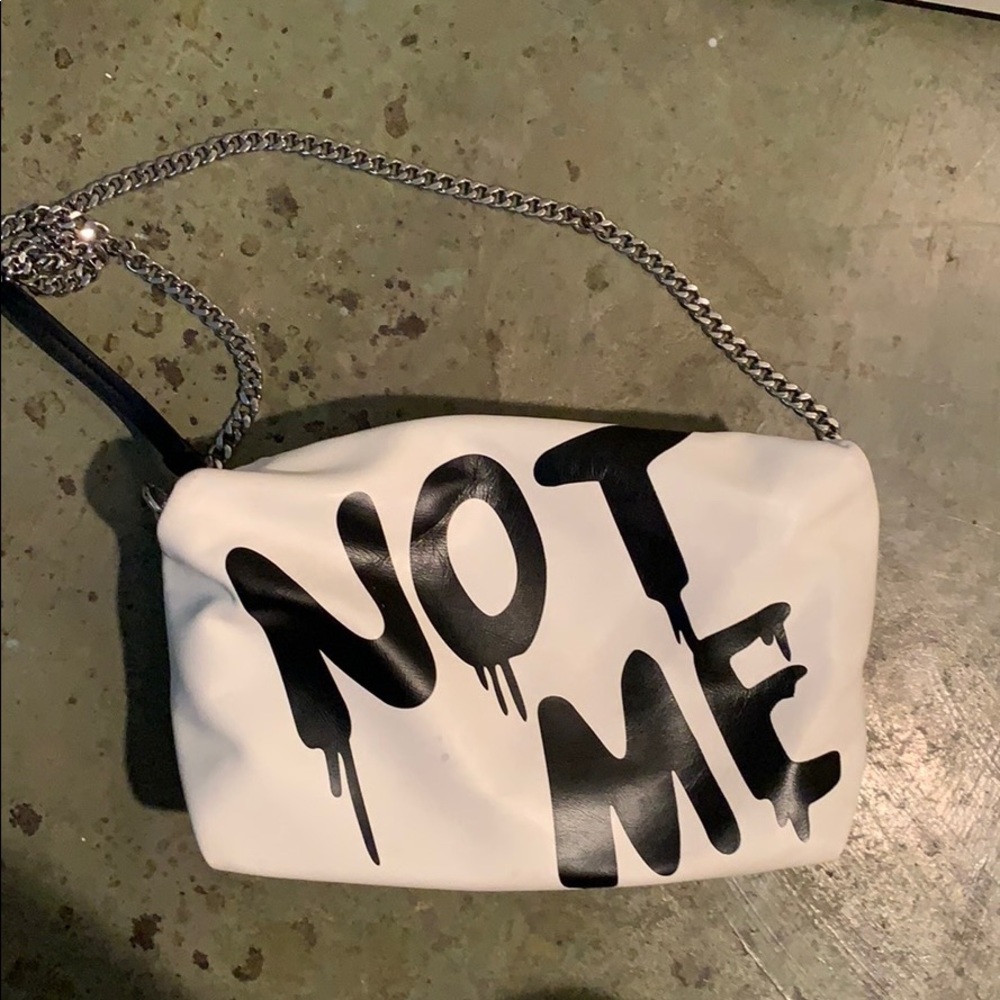Zara chain shoulder bag “not me”